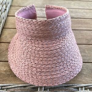 Renato Balestra Pink Paper Straw Visor